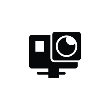 Action camera icon, simple action camera icon, vector art