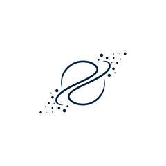 Planet abstract logo design illustration © Dina