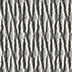 Monochrome Distressed Knit Textured Irregularly Striped Pattern
