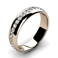 Rose Gold Diamond Wedding Band