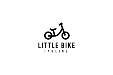 Little bike logo vector icon illustration