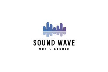 Sound wave logo vector icon illustration