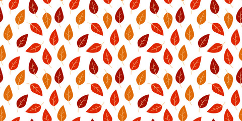 Vector seamless pattern of autumn leaves. Autumn Background