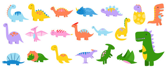 Cute Colorful Dinosaurs 2
