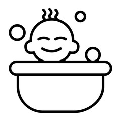 Baby bath icon