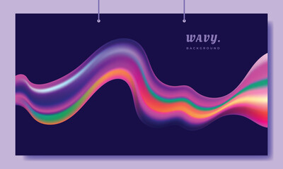 Colorful wavy and fluid gradient mesh background template copy space set. Dynamic modern backdrop for poster, banner, brochure, magazine, or landing page.