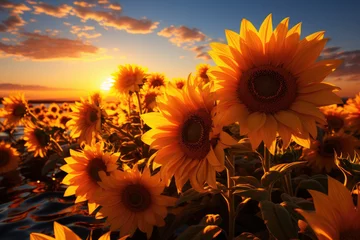 Fotobehang Beautiful sunflower background © JKLoma