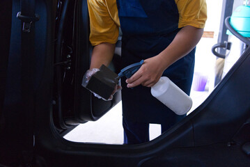 man in gas station