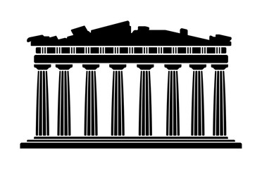 Parthenon temple - Greece / World famous buildings  illustration / png