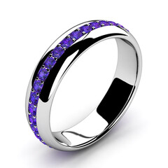 White Gold Tanzanite Wedding Band