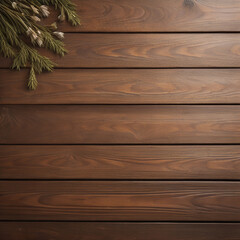Fototapeta premium Wooden Banner Background. Top-Down View of Old Brown Wood Texture