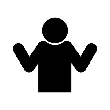 I don't know icon flat style vector illustration isolated on white background