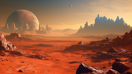 fondo, desierto, espacial, sci fi. ia generada