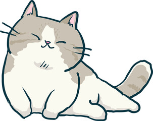 Cute Cartoon Cat Character