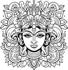 Maa durga vector images