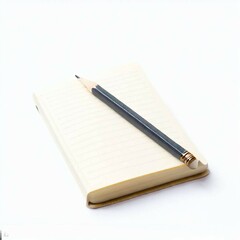 picture of notebook and pen in white background