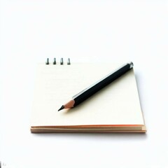 picture of notebook and pen in white background