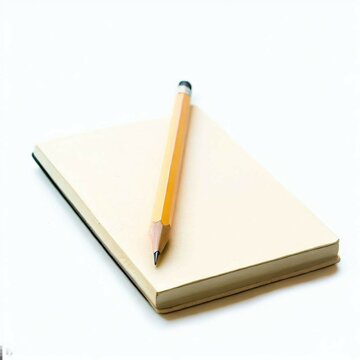 picture of notebook and pen in white background