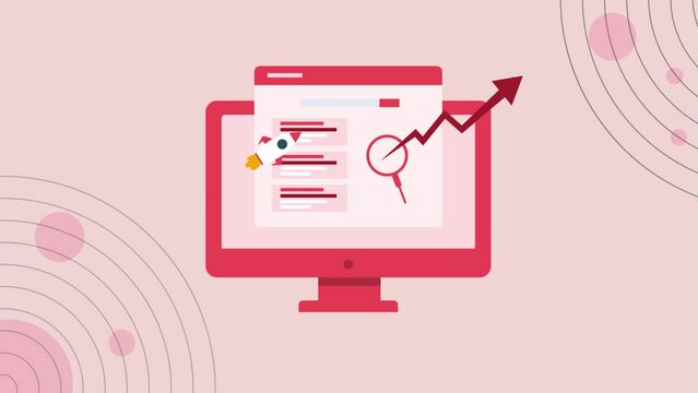 SEO organic ranking concept. Increasing search engine traffic. Website ranking improvement. SEO strategy development.