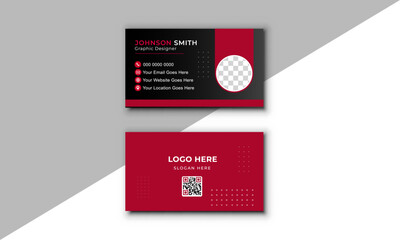Simple and creative corporate business card design for business, horizonal and vertical layout.