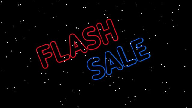 Sale graphic element. Flash sale banner design animation. Sale shopping social media background