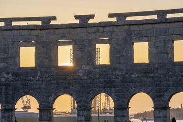 Pula Arena. Roman amphitheater in Pula