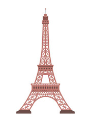 Fototapeta na wymiar Eiffel tower - France , Paris / World famous buildings illustration / png