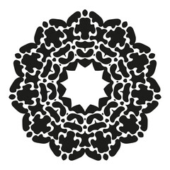 floral geometric isolated vector illustration