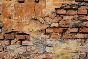 Old brick wall concrete. Generate Ai