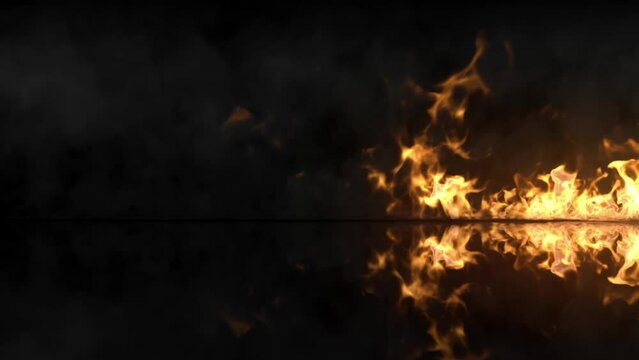 Straight Line Flaming Animation