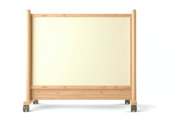 Wooden board on white background. AI generative image.