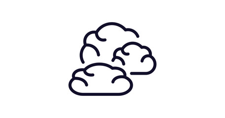 altostratus icon. Thin line altostratus icon from weather collection. Outline vector isolated on white background. Editable altostratus symbol can be used web and mobile