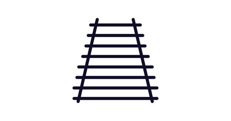 railway icon. Thin line railway icon from traffic signs collection. Outline vector isolated on white background. Editable railway symbol can be used web and mobile