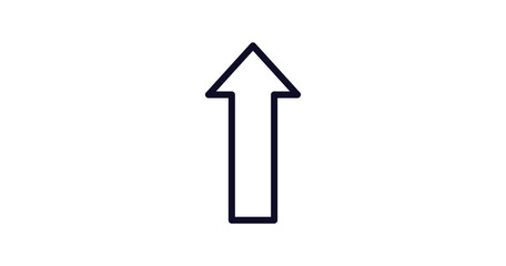 straight icon. Thin line straight icon from traffic signs collection. Outline vector isolated on white background. Editable straight symbol can be used web and mobile