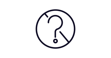 no doubt icon. Thin line no doubt icon from traffic signs collection. Outline vector isolated on white background. Editable no doubt symbol can be used web and mobile