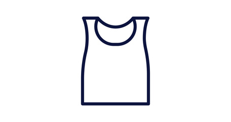 sleeveless icon. Thin line sleeveless icon from summer collection. Outline vector isolated on white background. Editable sleeveless symbol can be used web and mobile