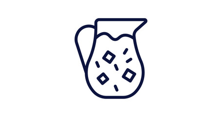 sangria icon. Thin line sangria icon from summer collection. Outline vector isolated on white background. Editable sangria symbol can be used web and mobile