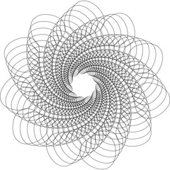 black and white spiral