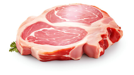 Pork leg on a white background
