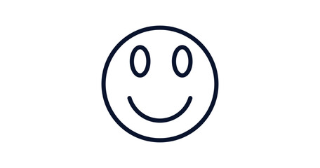 happy smile icon. Thin line happy smile icon from people collection. Outline vector isolated on white background. Editable happy smile symbol can be used web and mobile