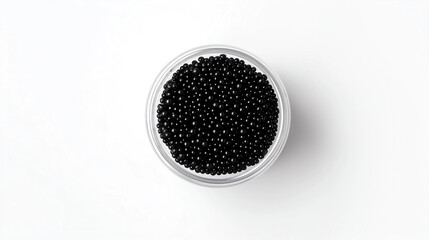 Caviar on white background
