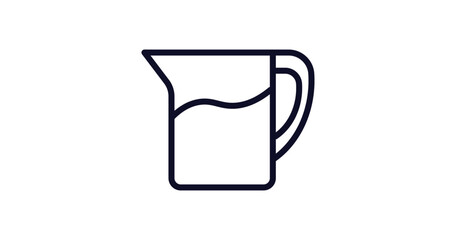 pitcher icon. Thin line pitcher icon from kitchen collection. Outline vector isolated on white background. Editable pitcher symbol can be used web and mobile