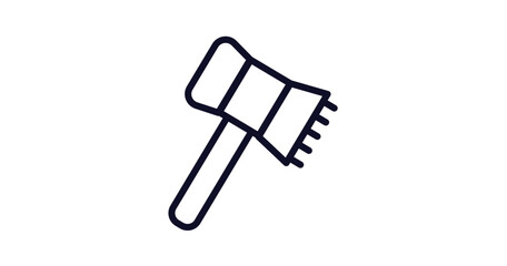 meat tenderizer icon. Thin line meat tenderizer icon from kitchen collection. Outline vector isolated on white background. Editable meat tenderizer symbol can be used web and mobile