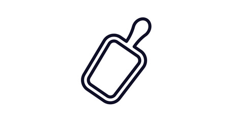 Obraz premium cutting board icon. Thin line cutting board icon from kitchen collection. Outline vector isolated on white background. Editable cutting board symbol can be used web and mobile