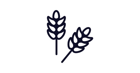 wheat icon. Thin line wheat icon from kitchen collection. Outline vector isolated on white background. Editable wheat symbol can be used web and mobile