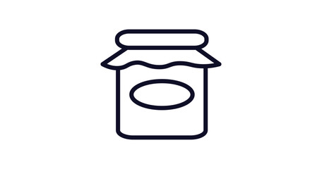 jar icon. Thin line jar icon from kitchen collection. Outline vector isolated on white background. Editable jar symbol can be used web and mobile