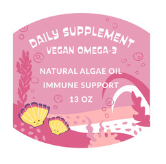Daily supplement vegan omega 3, immune support