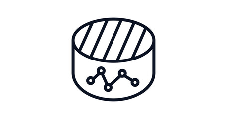 merge charts icon. Thin line merge charts icon from business and analytics collection. Outline vector isolated on white background. Editable merge charts symbol