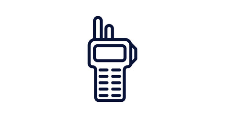 two way radio icon. Thin line two way radio icon from military and war and  collection. Outline vector isolated on white background. Editable two way radio symbol can be used web and mobile