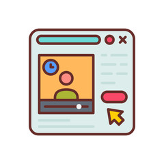 Online Training icon in vector. Illustration